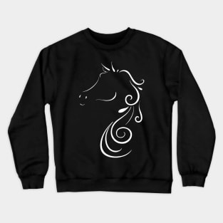 White Horse Head Crewneck Sweatshirt